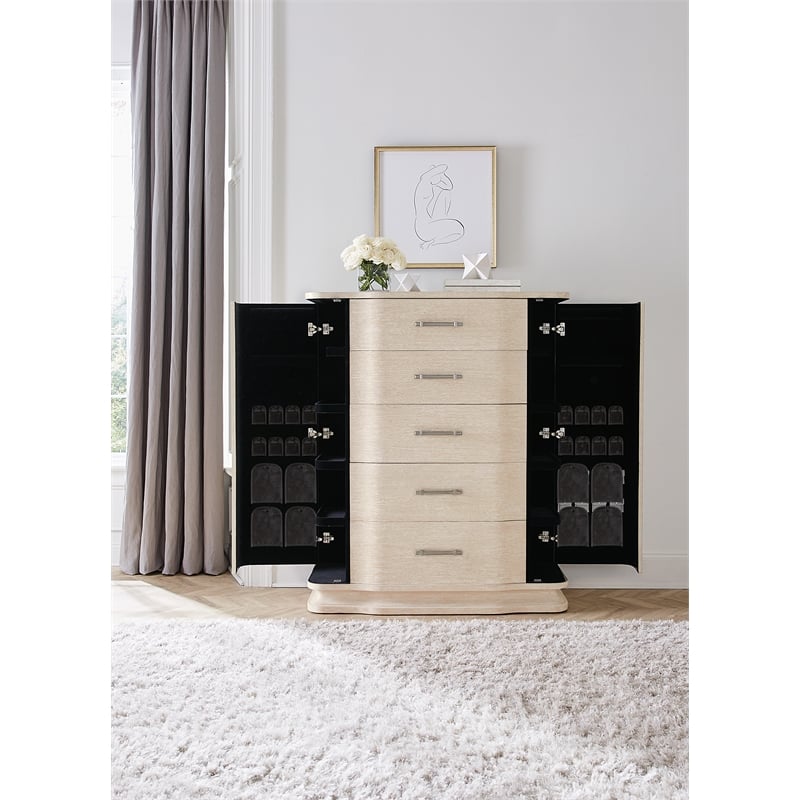 Hooker Furniture Nouveau Chic 5-Drawers Wood Bedroom Chest in Sandstone