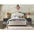 Hooker Furniture Charleston King Fabric Upholstered Bed in Black Cherry