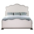 Hooker Furniture Charleston King Fabric Upholstered Bed in Black Cherry