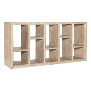 Commerce & Market Wood Open Shelf Console in Natural Finish by Hooker Furniture