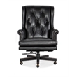 Charleston Leather Executive Swivel Tilt Chair in Black by Hooker Furniture