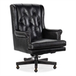 Charleston Leather Executive Swivel Tilt Chair in Black by Hooker Furniture