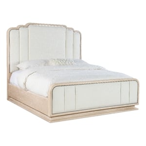 Hooker Furniture Nouveau Chic King Fabric Upholstered Bed in Natural