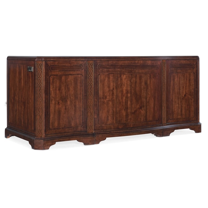 Hooker Furniture Charleston Executive Wood Desk in Maraschino Cherry Brown