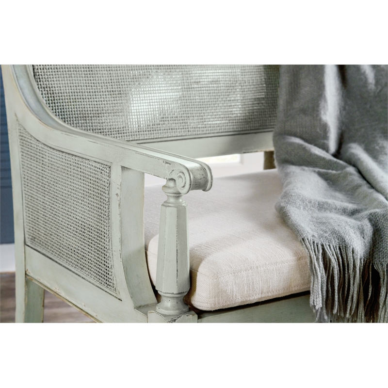 Charleston Living Room Wood Accent Bench in Blue by Hooker Furniture