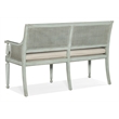 Charleston Living Room Wood Accent Bench in Blue by Hooker Furniture
