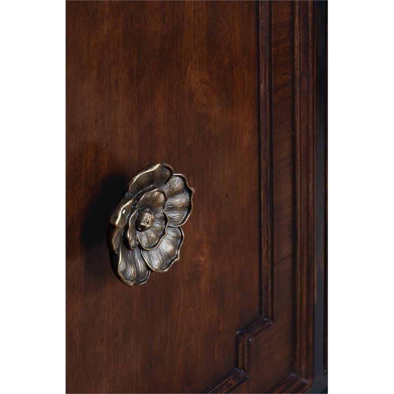 Charleston Wood Entertainment Console in Black Cherry by Hooker Furniture