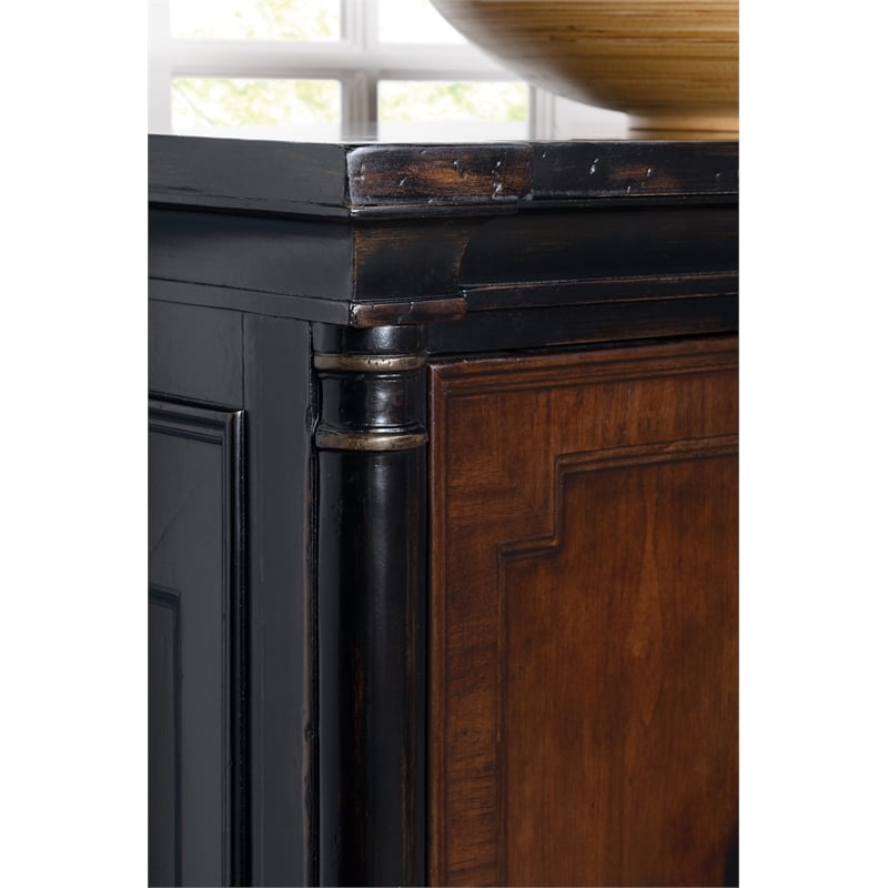 Charleston Wood Entertainment Console in Black Cherry by Hooker Furniture