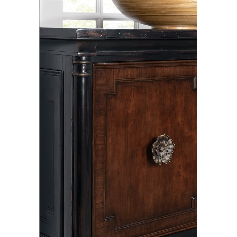 Charleston Wood Entertainment Console in Black Cherry by Hooker Furniture