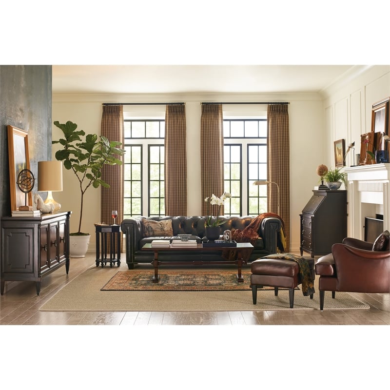Charleston Wood Entertainment Console in Black Cherry by Hooker Furniture
