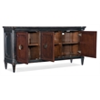 Charleston Wood Entertainment Console in Black Cherry by Hooker Furniture