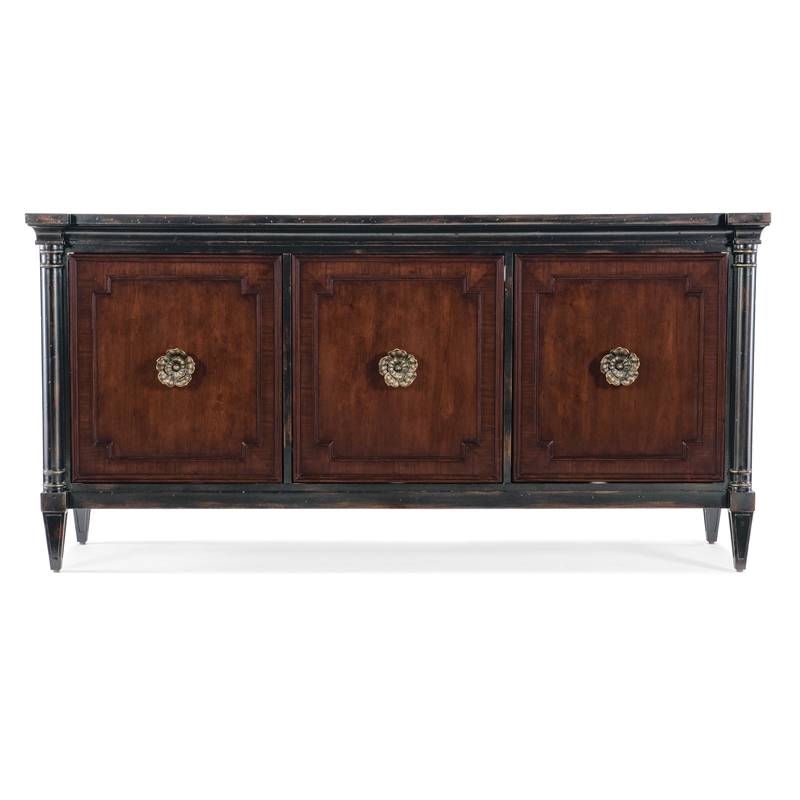 Charleston Wood Entertainment Console in Black Cherry by Hooker Furniture