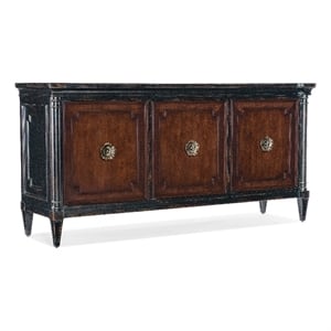 charleston wood entertainment console in black cherry by hooker furniture