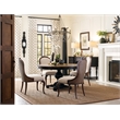 Hooker Furniture Charleston Round Wood Dining Table in Black Cherry