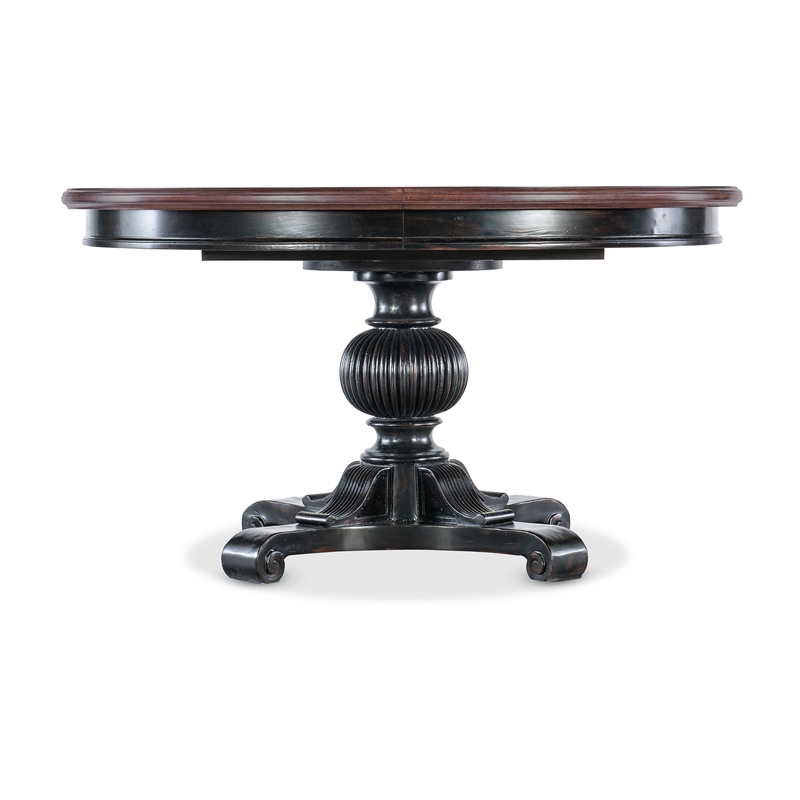 Hooker Furniture Charleston Round Wood Dining Table in Black Cherry