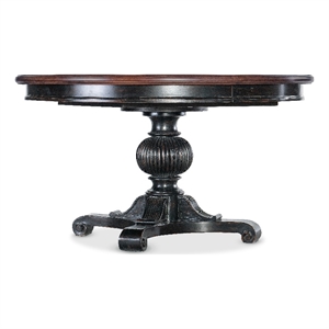 Hooker Furniture Charleston Round Wood Dining Table in Black Cherry