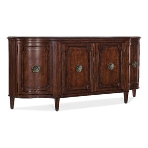 Charleston Four-Door Wood Buffet in Cherry Brown by Hooker Furniture