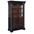 Hooker Furniture Charleston Glass-Door Display Cabinet in Black Cherry