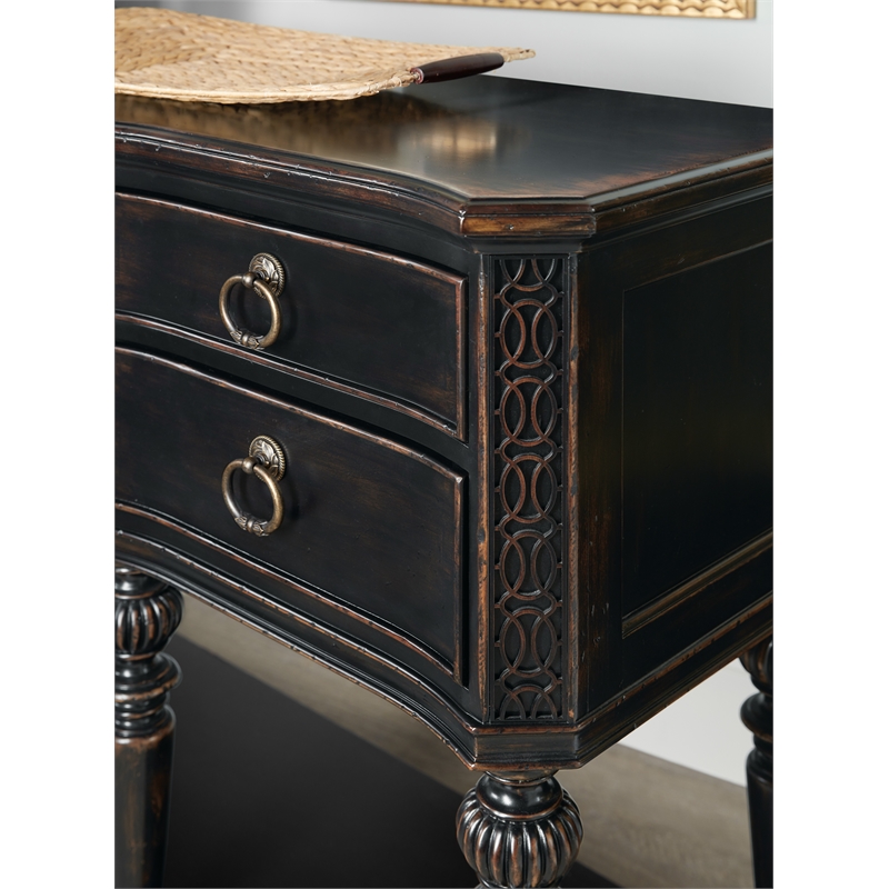 Hooker Furniture Charleston 5-Drawer Wood Server in Black Cherry