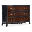 Hooker Furniture Charleston 3-Drawer Wood Accent Chest in Black Cherry