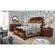 Hooker Furniture Charleston King Cane Wood Panel Bed in Cherry Brown