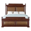 Hooker Furniture Charleston King Cane Wood Panel Bed in Cherry Brown