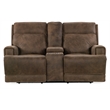 Hooker Furniture Leather Power Loveseat with Power Headrest in Brown