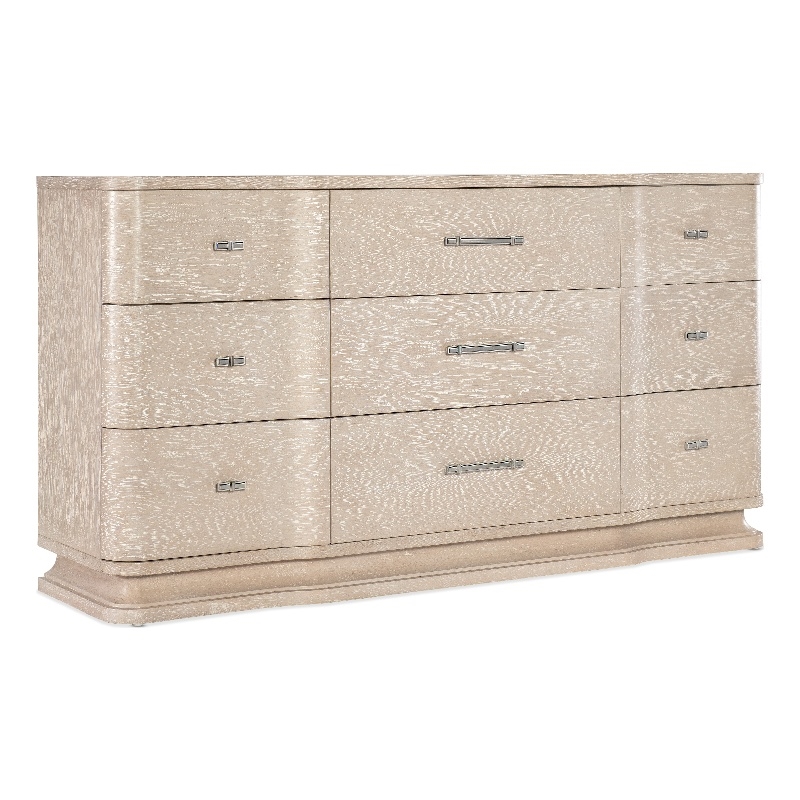 Hooker Furniture Nouveau Chic 9-Drawers Wood Bedroom Dresser in Sandstone
