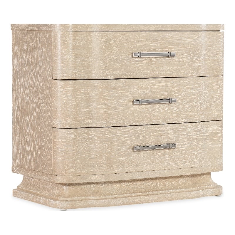 Nouveau Chic Wood Three Drawer Nightstand in Natural by Hooker Furniture