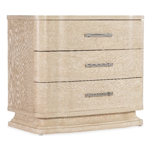 Nouveau Chic Wood Three Drawer Nightstand in Natural by Hooker Furniture