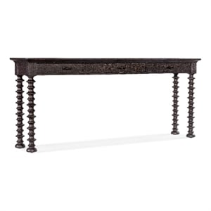 Big Sky Turned Leg Wood Sofa Table in Charred Timber Brown by Hooker Furniture