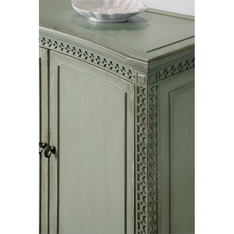 Charleston Two-Door Wood Accent Chest in Verdigris Green by Hooker Furniture
