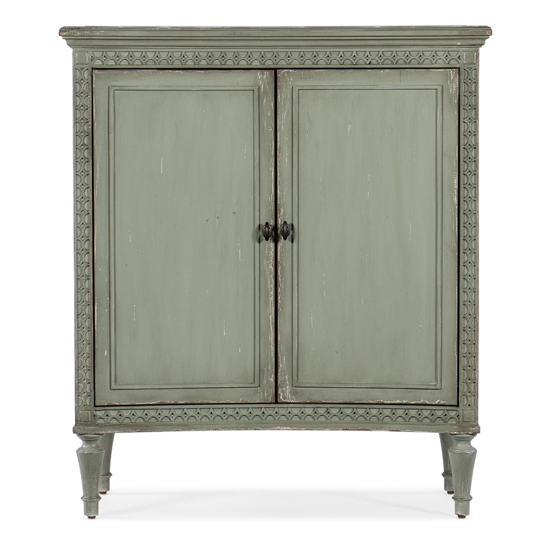 Charleston Two-Door Wood Accent Chest in Verdigris Green by Hooker Furniture