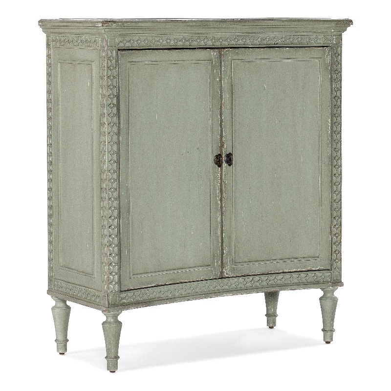 Charleston Two-Door Wood Accent Chest in Verdigris Green by Hooker Furniture
