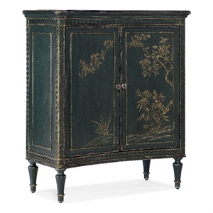 charleston two-door wood accent chest in charleston green by hooker furniture