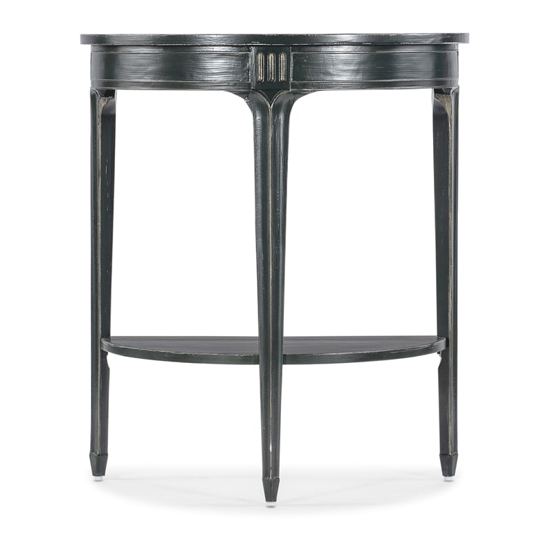 Charleston Wood Demilune Accent Table in Charleston Green by Hooker Furniture
