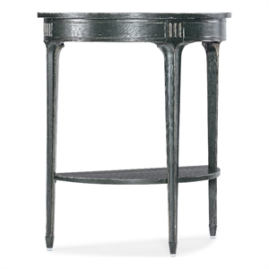 Charleston Wood Demilune Accent Table in Charleston Green by Hooker Furniture
