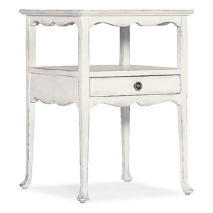 Charleston One-Drawer Wood Accent Table in Magnolia White by Hooker Furniture