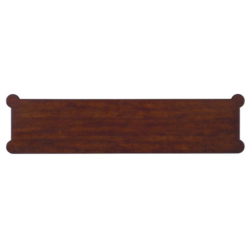 Hooker Furniture Charleston Rectangle Wood Console Table in Cherry Brown