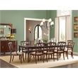 Hooker Furniture Charleston Fabric Upholstered Seat Arm Chair in Cherry Brown