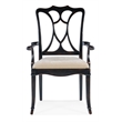 Hooker Furniture Charleston Fabric Upholstered Arm Chair in Black Cherry