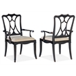 Hooker Furniture Charleston Fabric Upholstered Arm Chair in Black Cherry