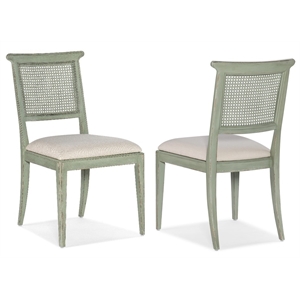 Charleston Fabric Upholstered Side Chair in Verdigris Green by Hooker Furniture