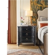 Hooker Furniture Charleston 3-Drawer Traditional Wood Nightstand in Black Cherry