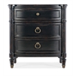 Hooker Furniture Charleston 3-Drawer Traditional Wood Nightstand in Black Cherry
