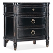 Hooker Furniture Charleston 3-Drawer Traditional Wood Nightstand in Black Cherry