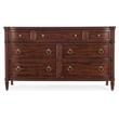 Hooker Furniture Charleston 7-Drawer Wood Dresser in Cherry Brown