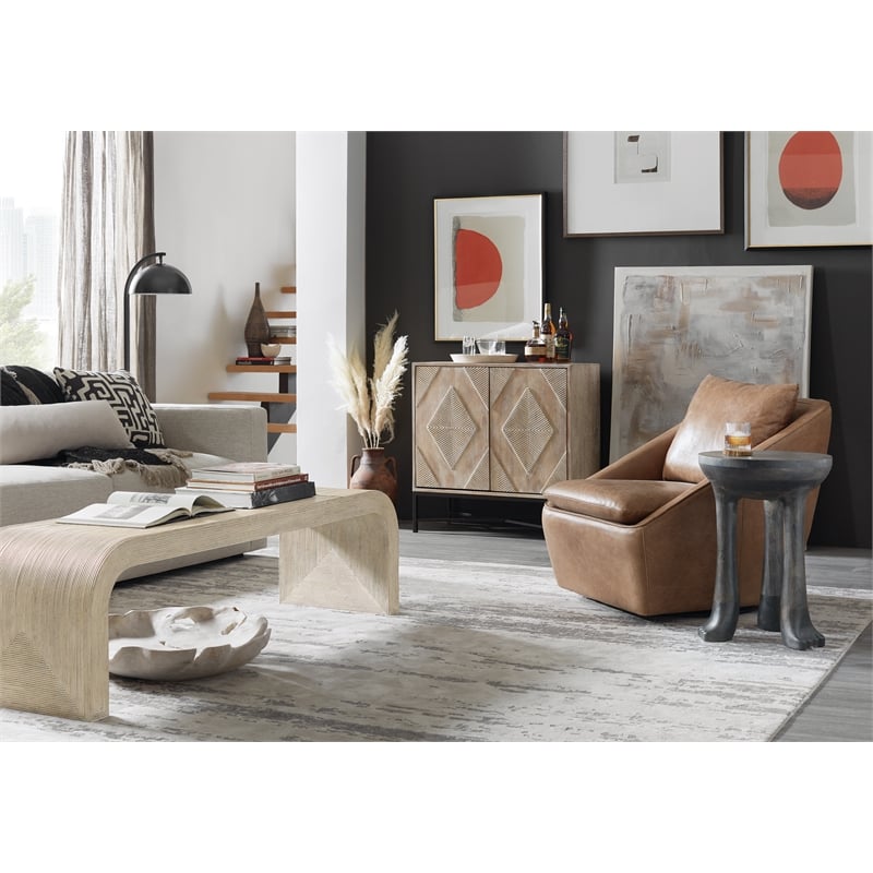 Hooker Furniture Commerce & Market Wood Spot Table in Black Natural