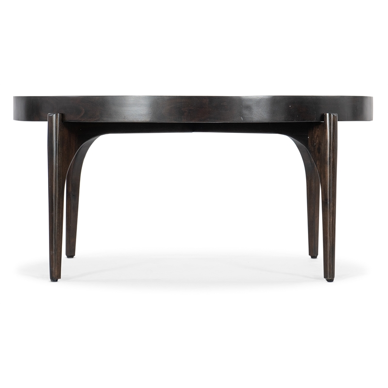 Hooker Furniture Commerce & Market Round Wood Cocktail Table in Dark Brown