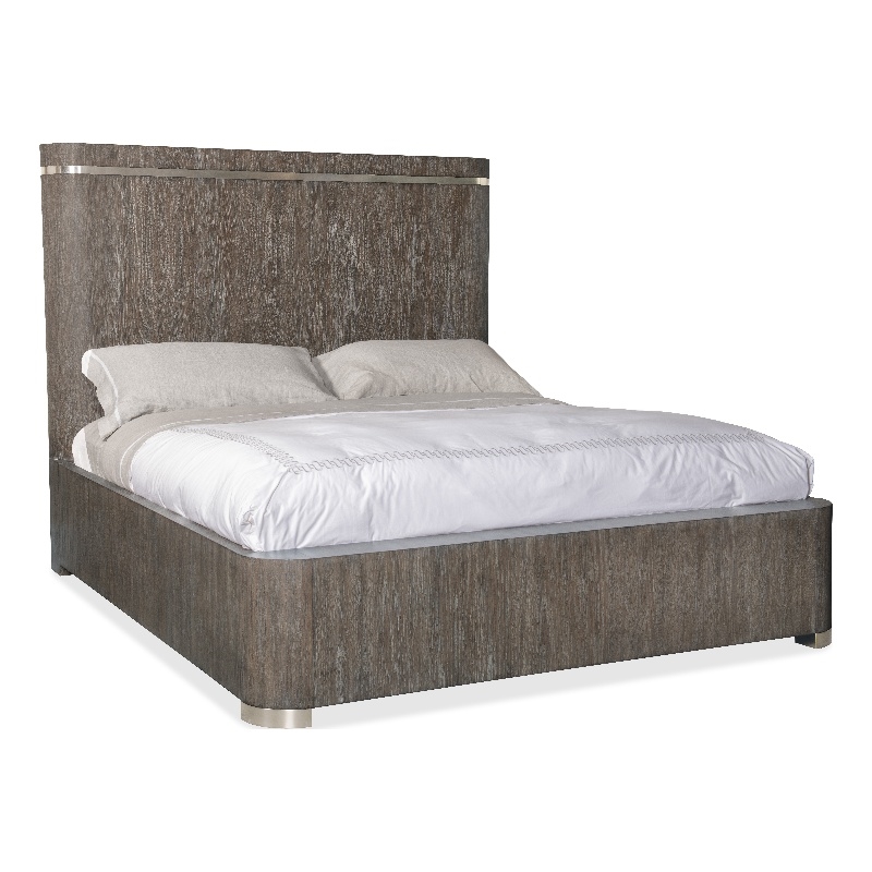 Hooker Furniture Modern Mood Queen Wood Panel Bed in Brown